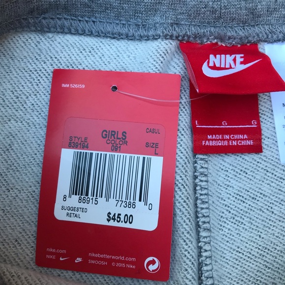 Nike Grey Cotton Jogger Pants - Picture 8 of 16